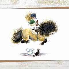 Pony Nut Hand Crafted Greeting Card