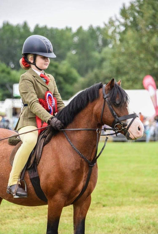 FCS Fiona Cork Showing Plaited Running Martingale