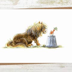 Pony Nut Hand Crafted Greeting Card