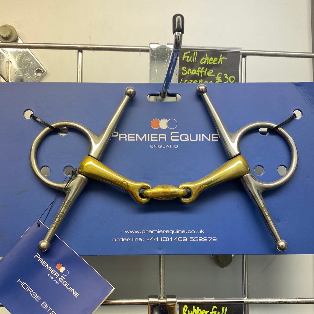 Premier Equine Full Cheek Snaffle With Lozenge