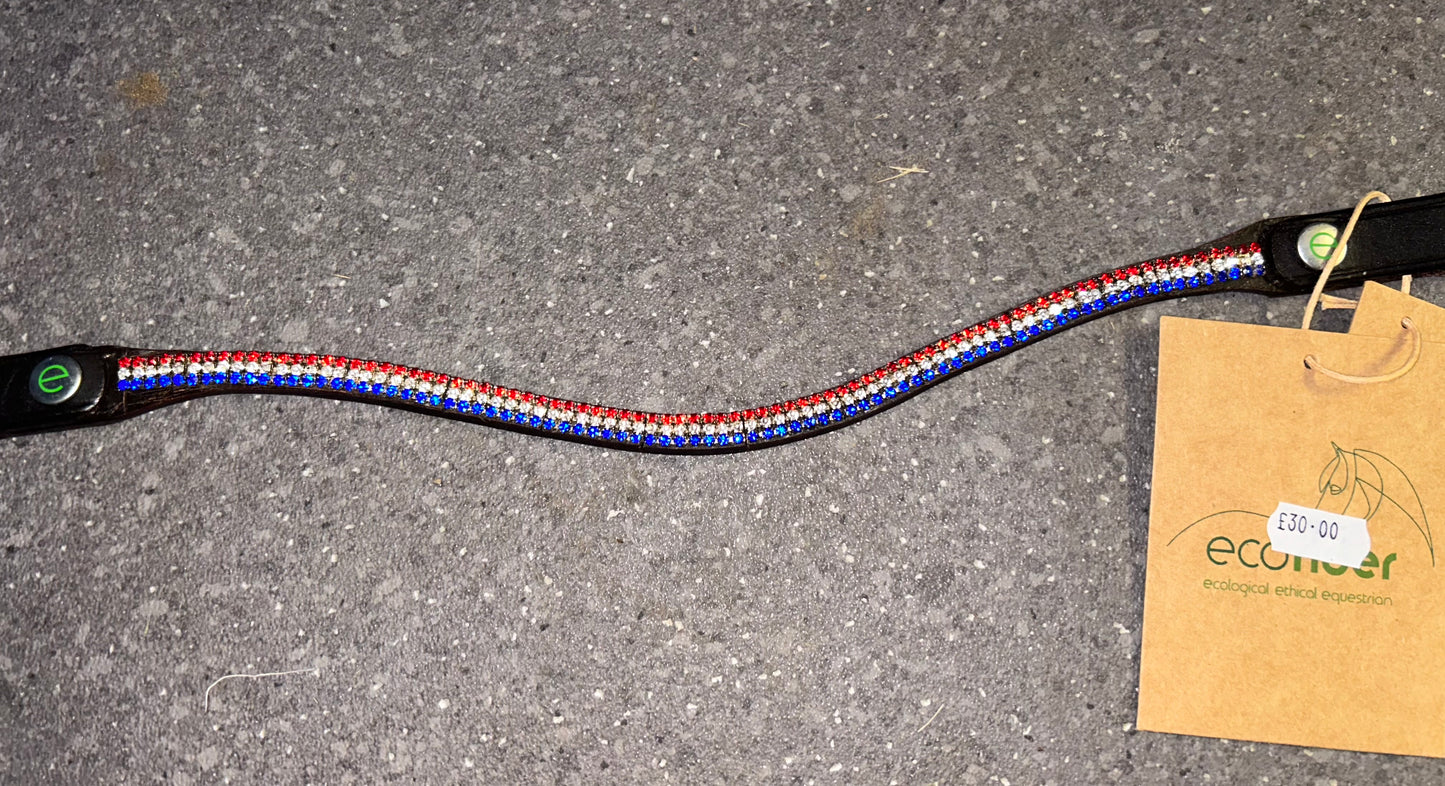Eco Rider Freedom Victoria Browbands 

comes with Red, White & Blue Diamonds