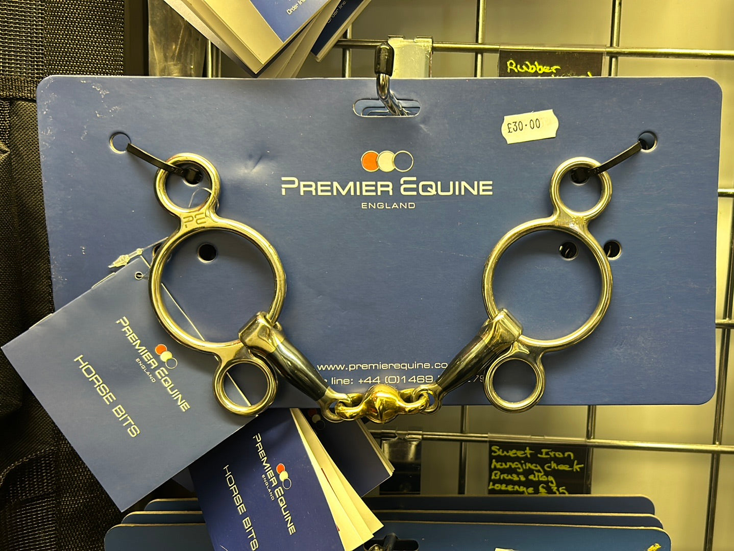 Premier Equine Sweet Iron Two Ring Gag with Brass Alloy Lozenge