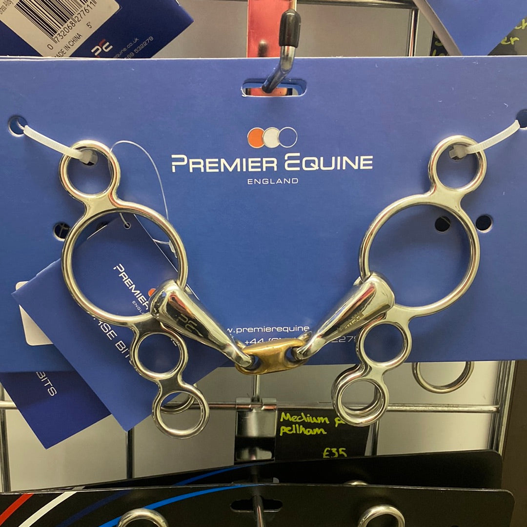 Premier Equine Three Ring Dutch Gag With Copper Lozenge