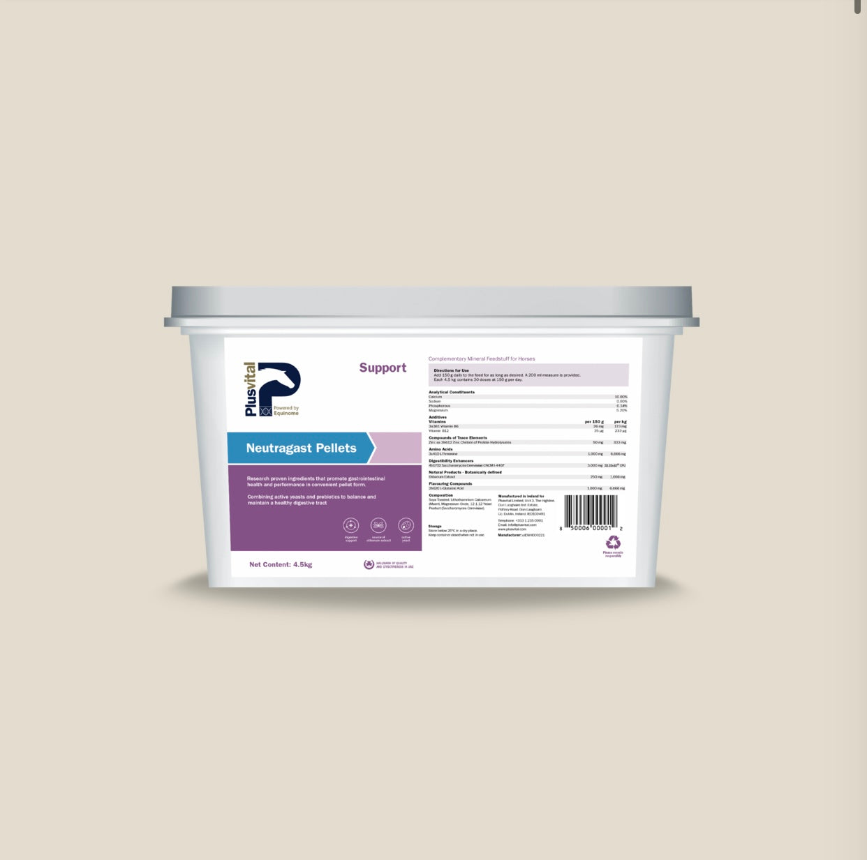Plus Vital Neutragast Pellets 4.5Kg